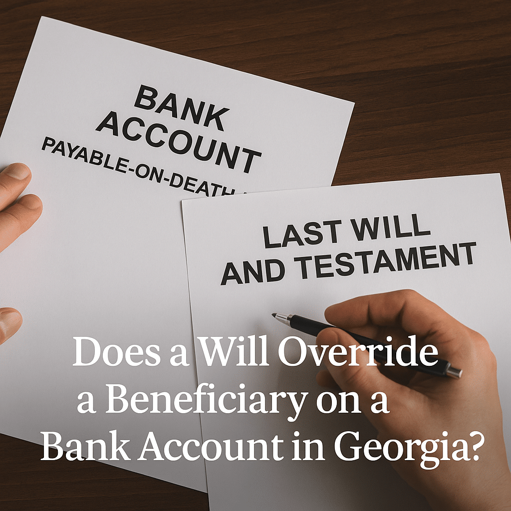 Does a Will Override a Beneficiary on a Bank Account in Georgia?