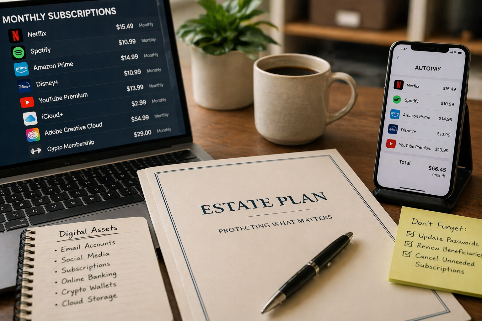 Estate Planning for People With Subscription-Based Finances