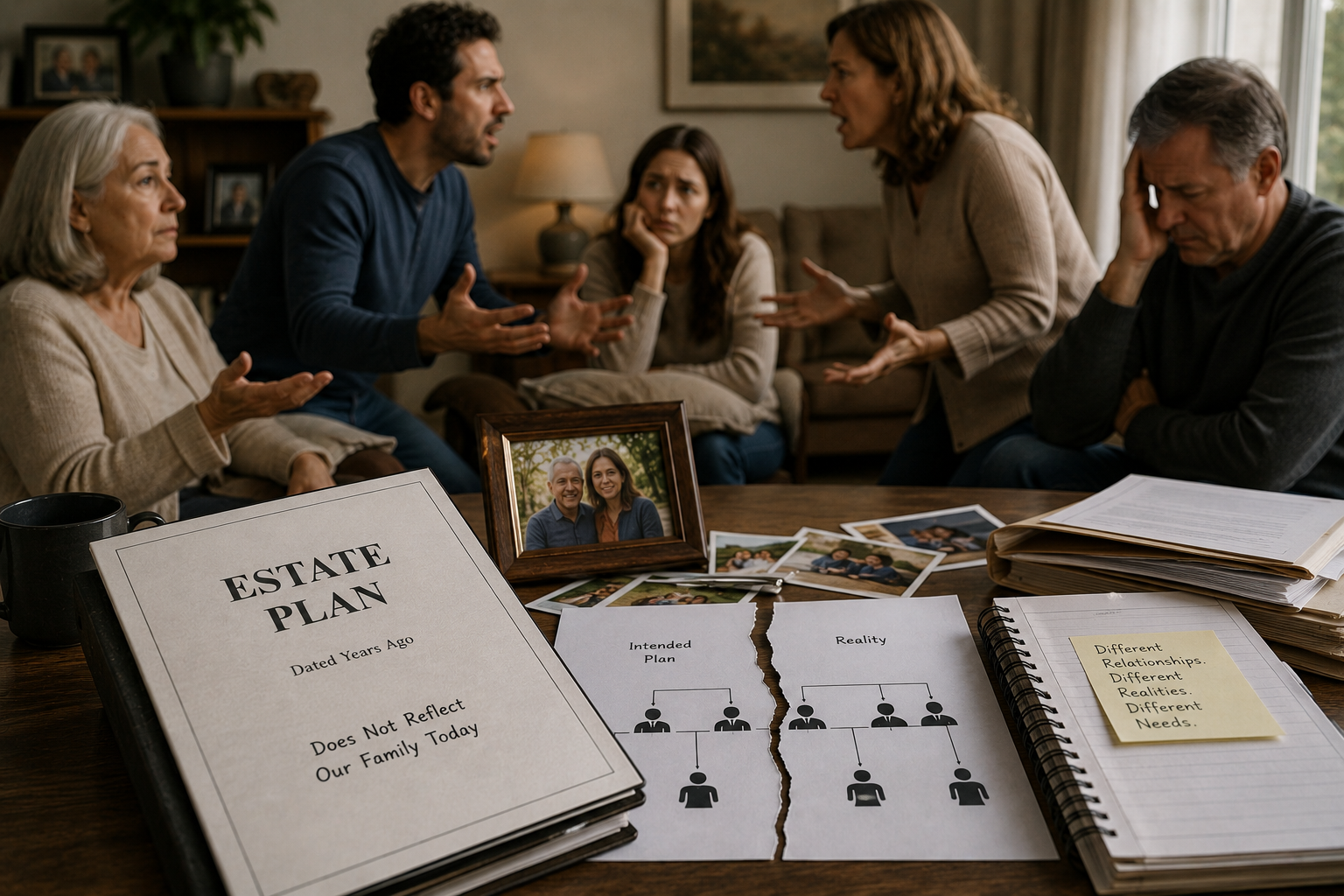 Family estate conflict and planning tensions