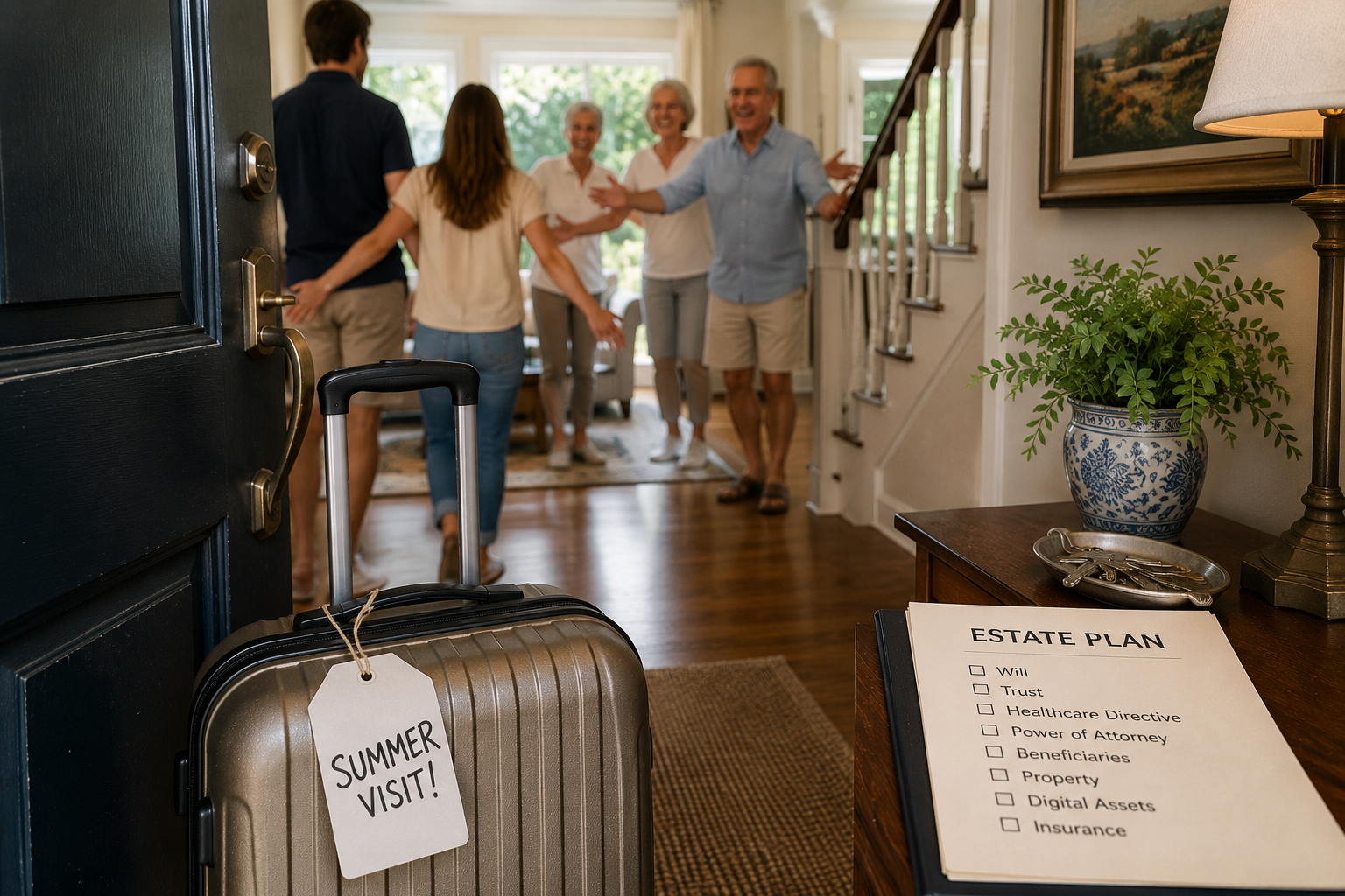 Welcoming summer visit at home